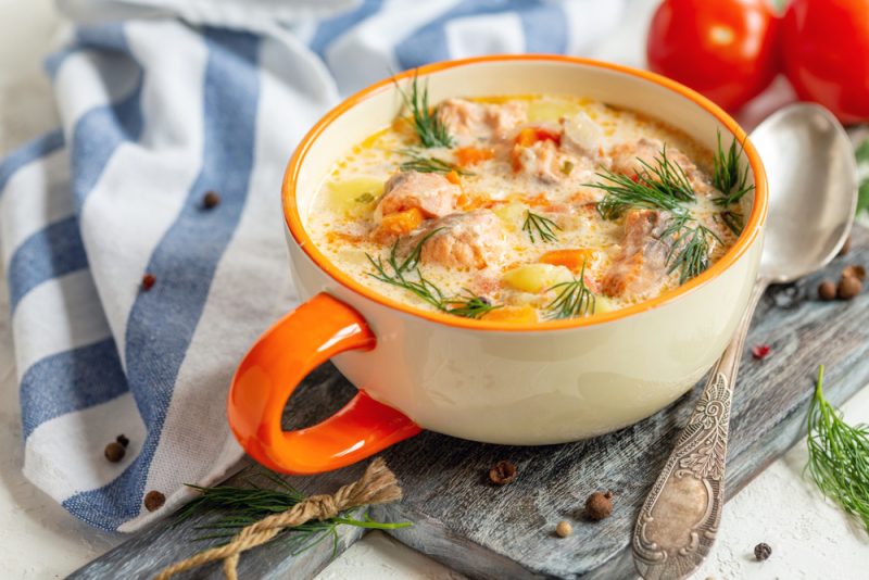 Сливочный суп с лососем: рецепт, приготовление и полезные свойства