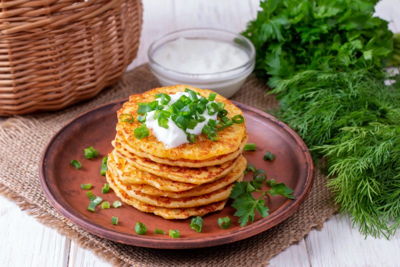 Драники с адыгейским сыром и морковью