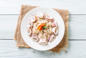 Ризотто с кальмарами
