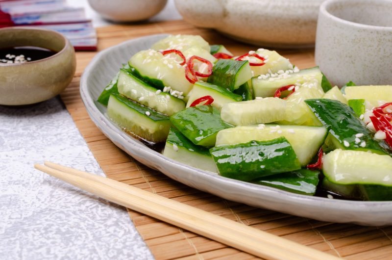 Как приготовить китайский салат из огурцов