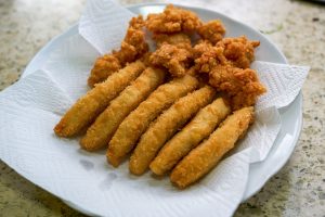 Картофельные палочки с брокколи