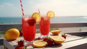Летний праздник в бокале: Фруктовый пунш с тропическими фруктами, мятой и лимонадом