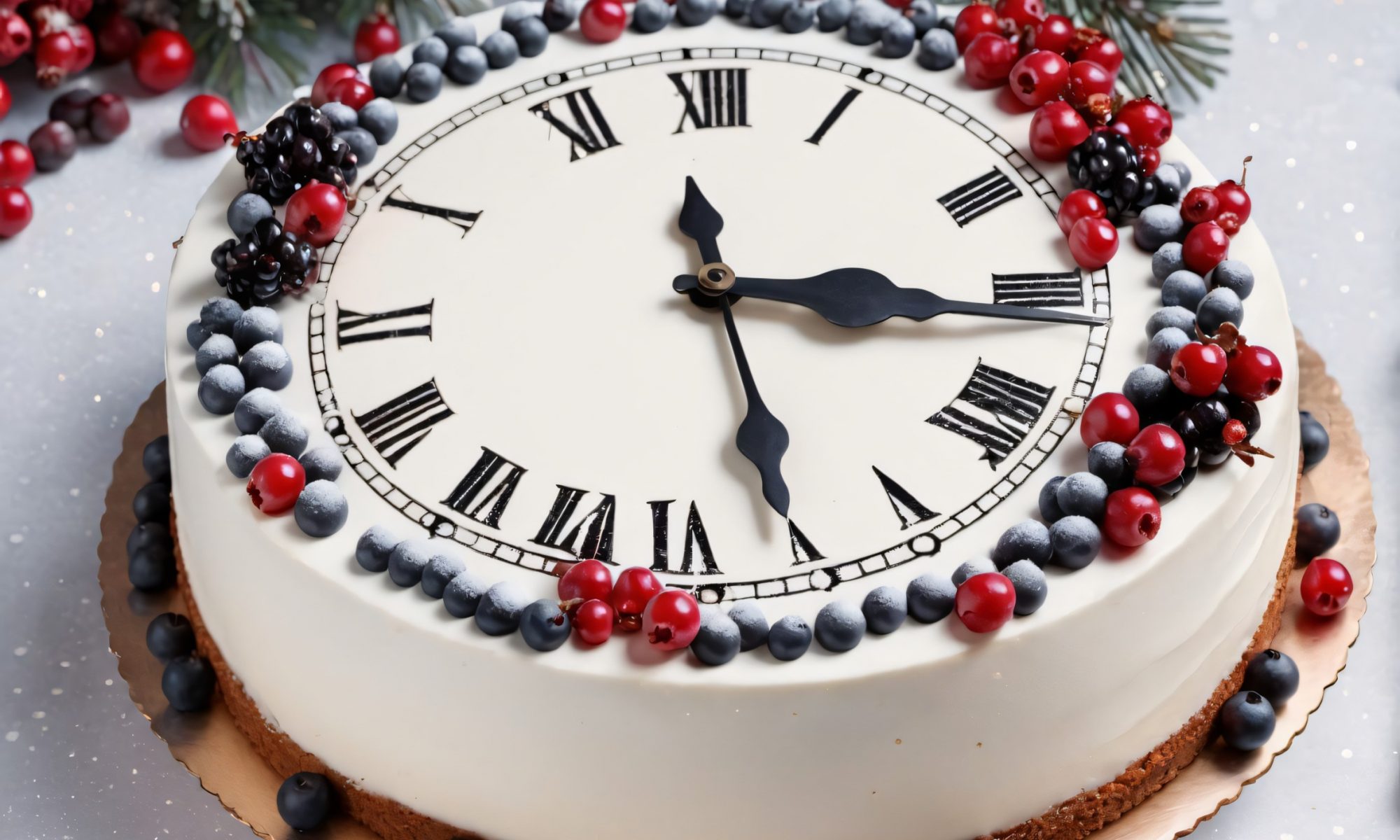 Торт "Часы" на Новый 2024 год