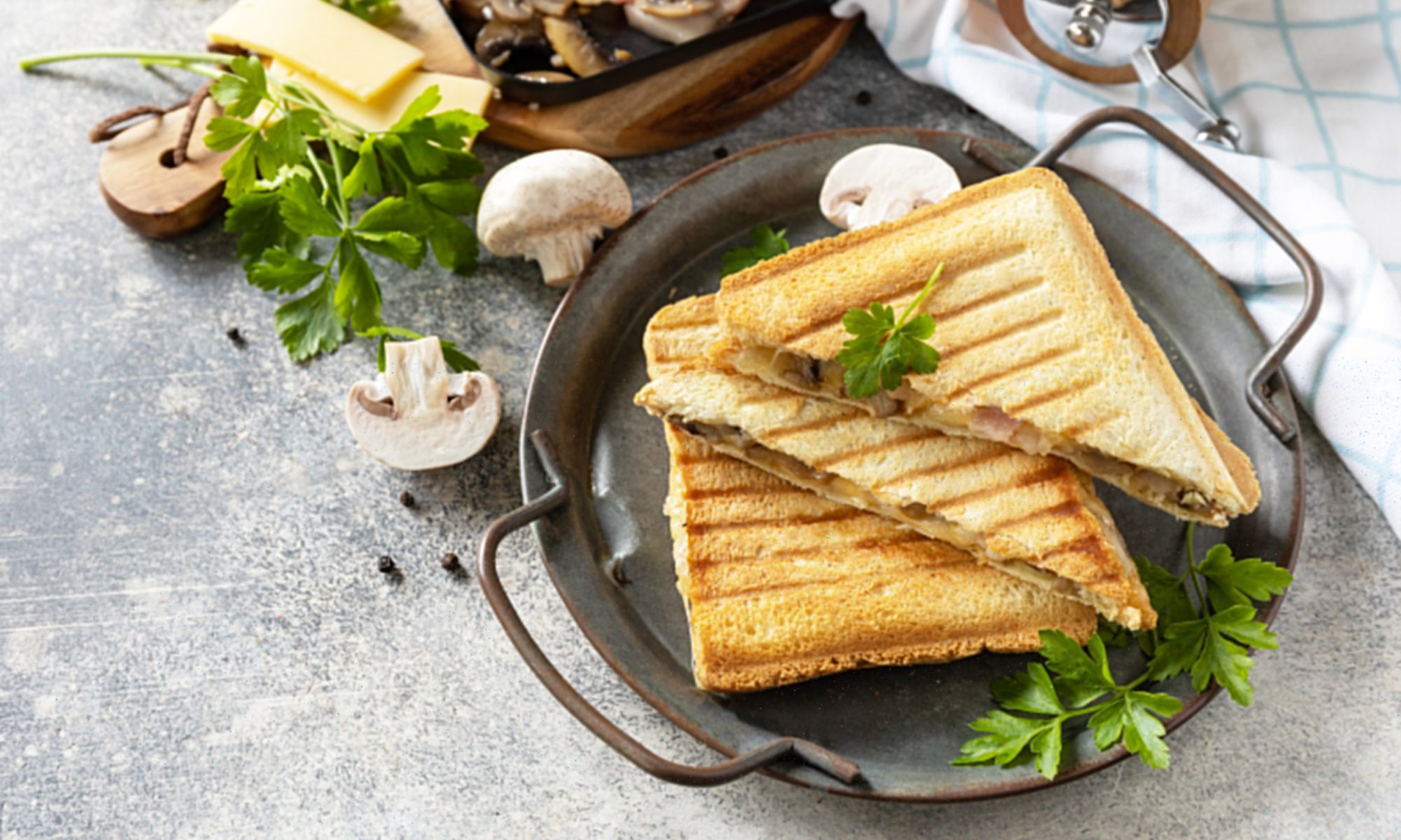 Сэндвичи с сыром и карамелизированным луком